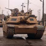 Photo of Defense Department anodized aluminum name plate on tank
